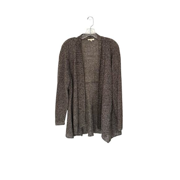 Eileen Fisher Women Plus Brown Open Relaxed Linen Knit Cardigan Size 1X - Picture 1 of 10